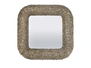 MACRABÈ - Square framed wall-mounted mirror _ Tonin Casa